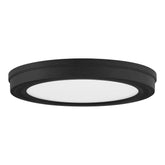 12 in. Edgelit Integrated LED Flush Mount Black Finish
